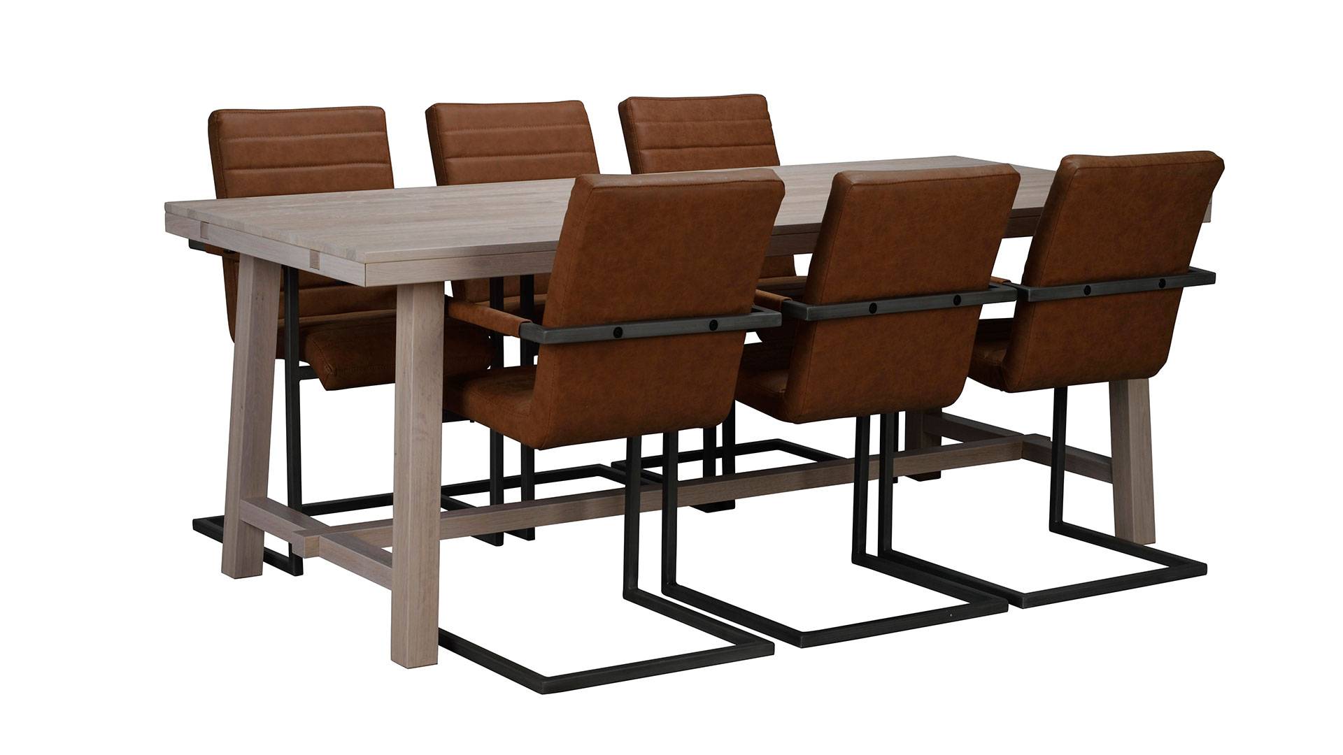 Brooklyn matbord vitpigm. ek 220cm