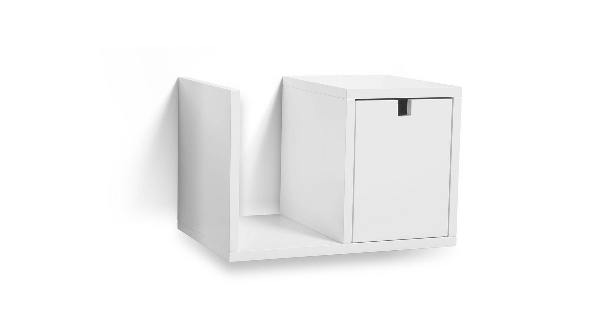 Falsterbo vägghängt sängbord vit