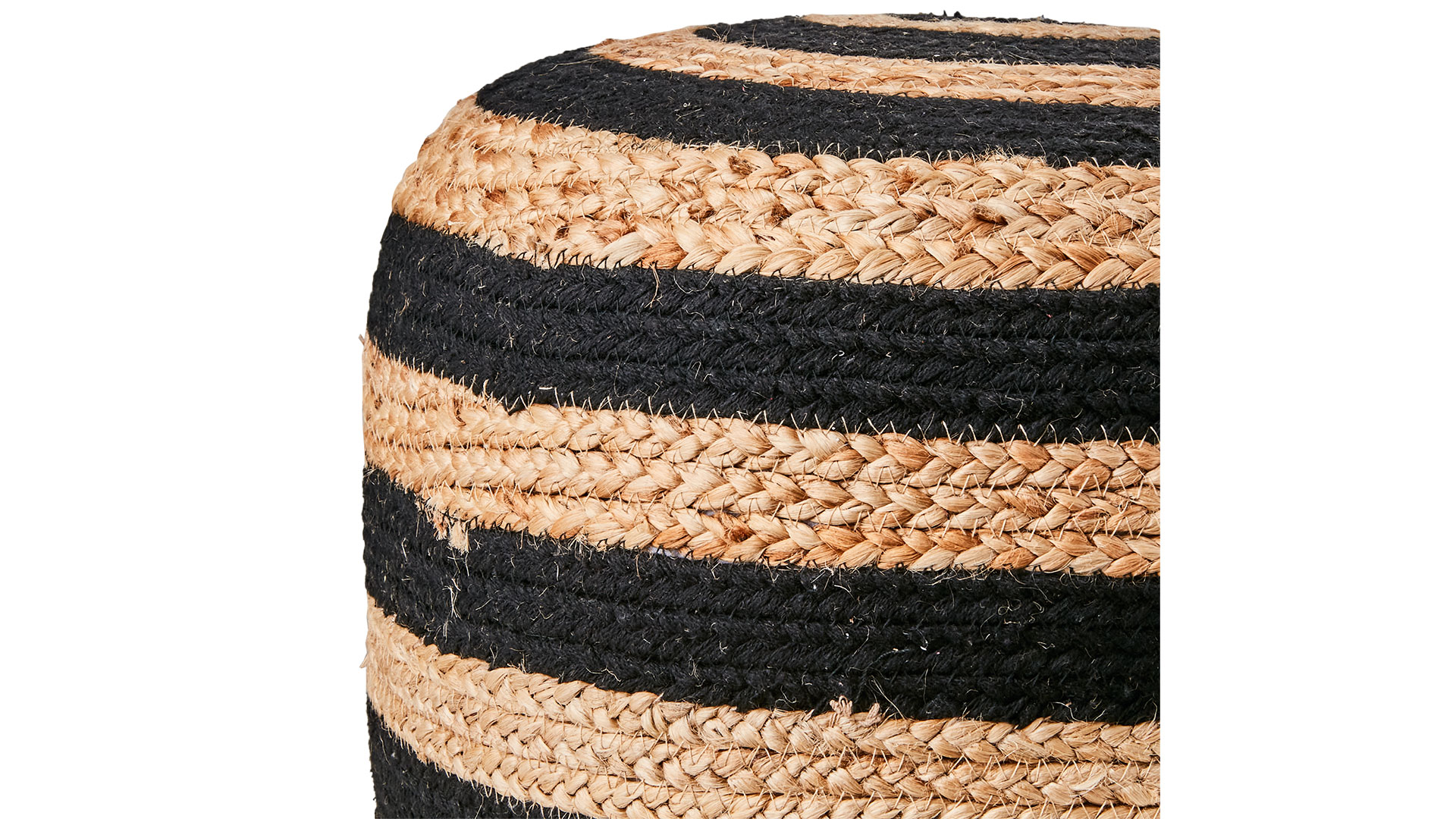 Juni sittpuff natur/svart