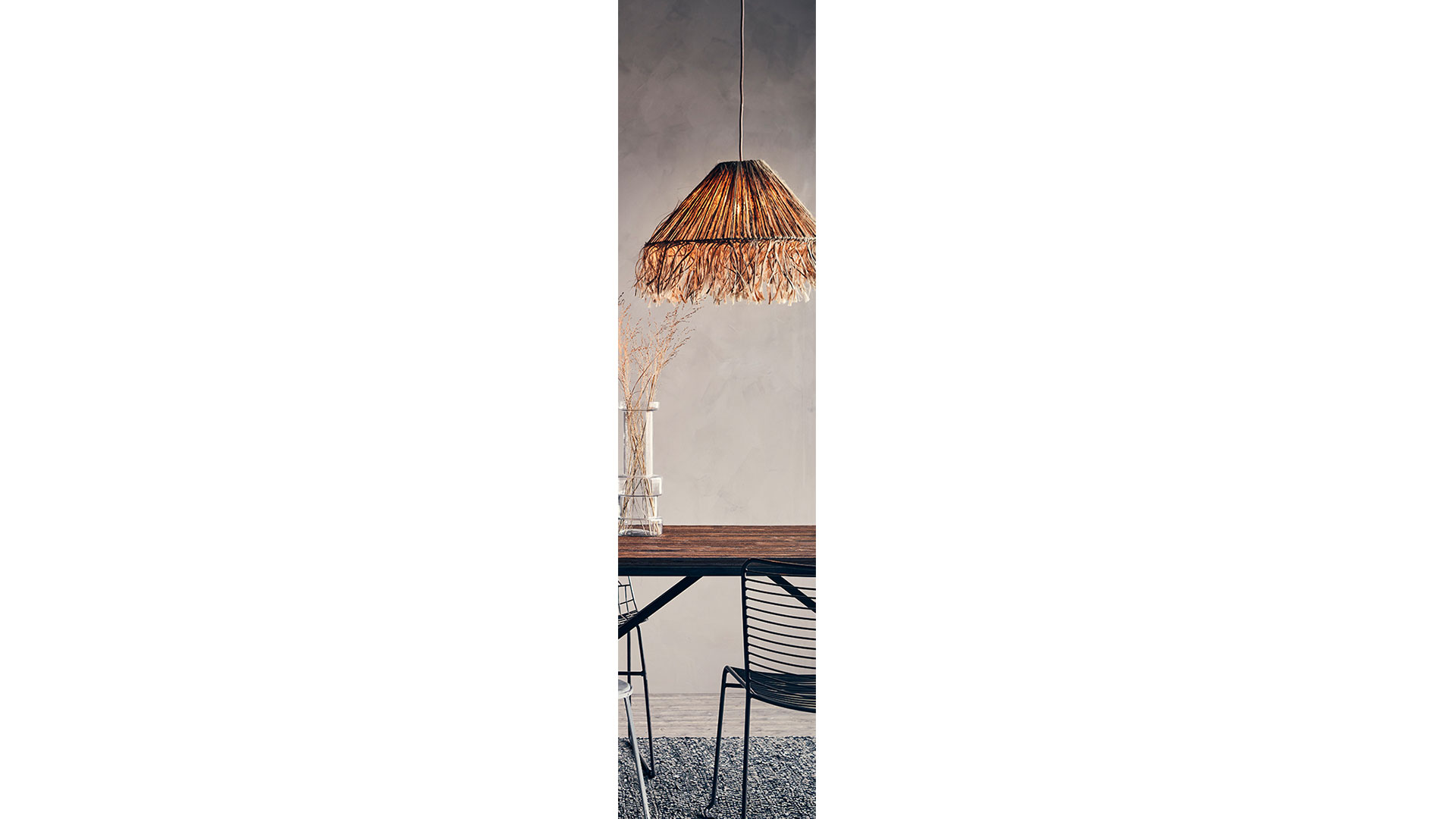 Nest lampskärm natur frans 55cm