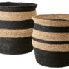 Madiba korg svart/natur 2-set