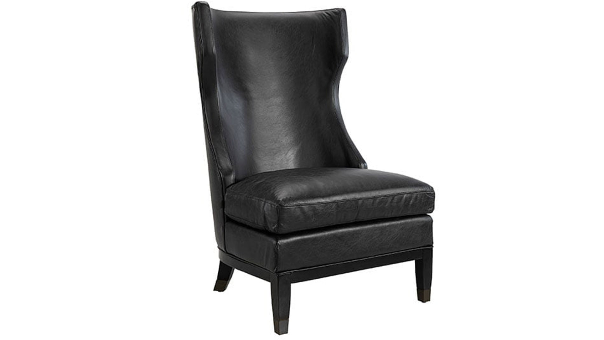 Reed fåtölj svart läder