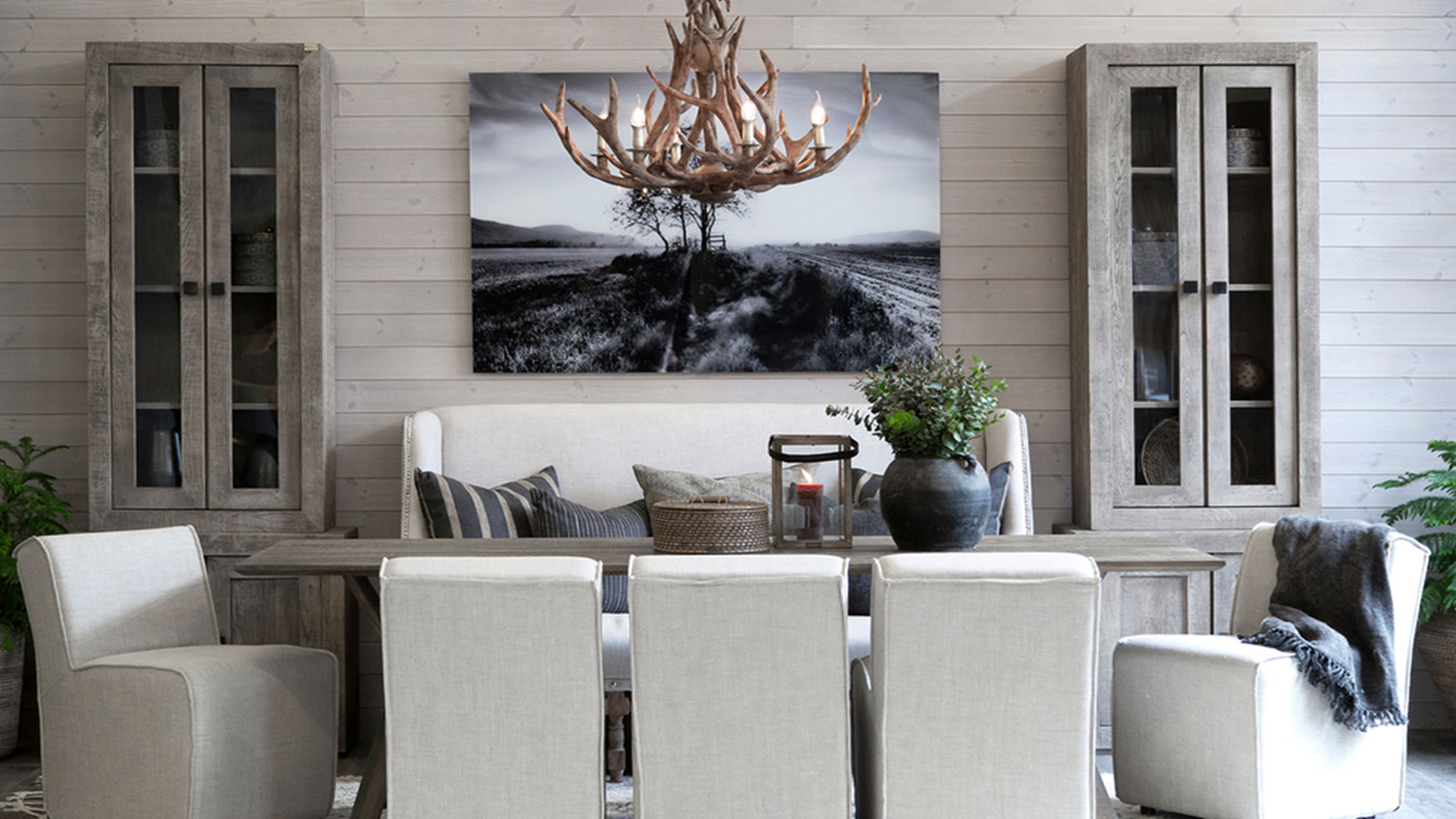 Tree matbord oak pebbles grey 200cm