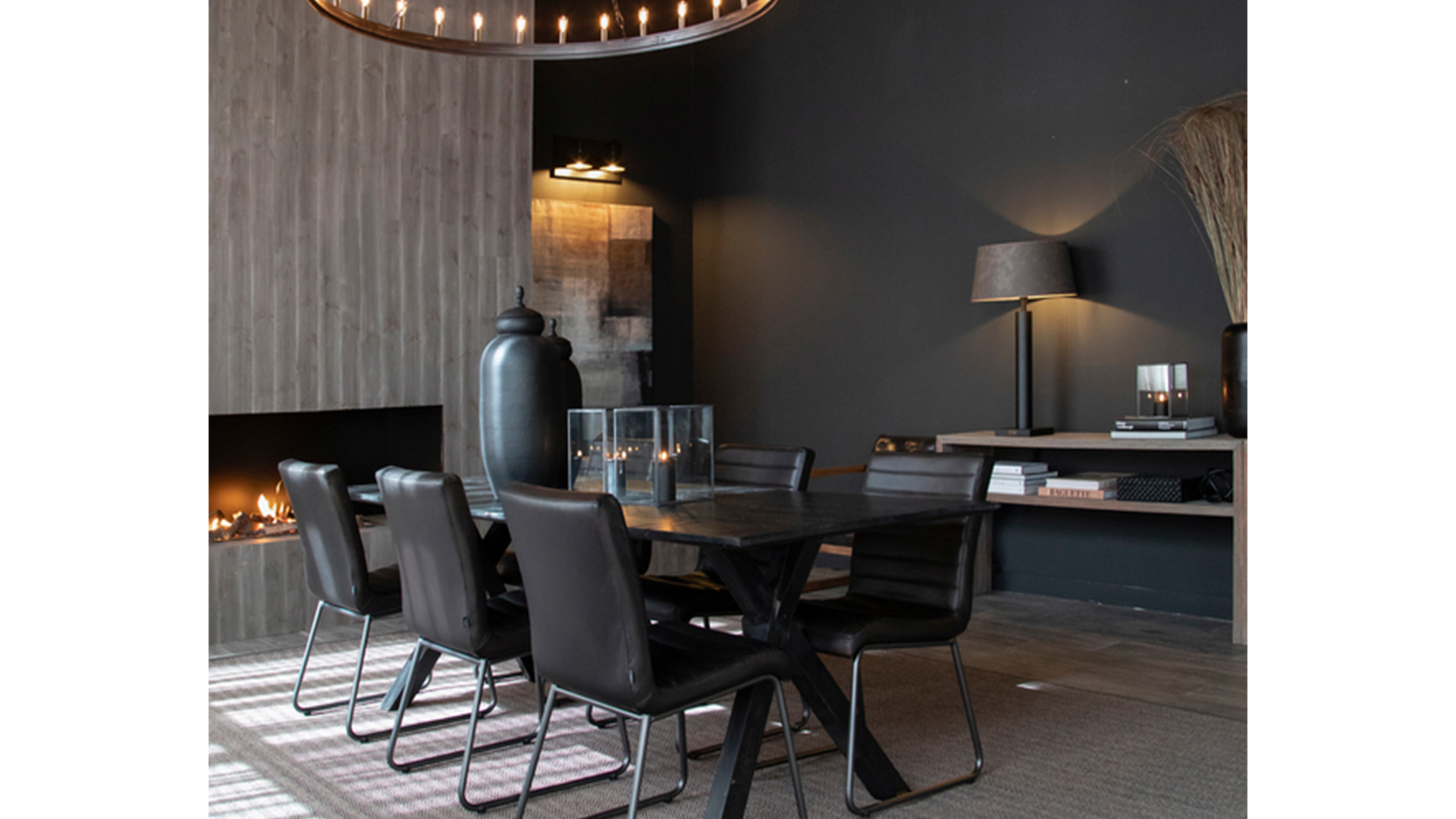 Sabina Easy stol black/natural iron