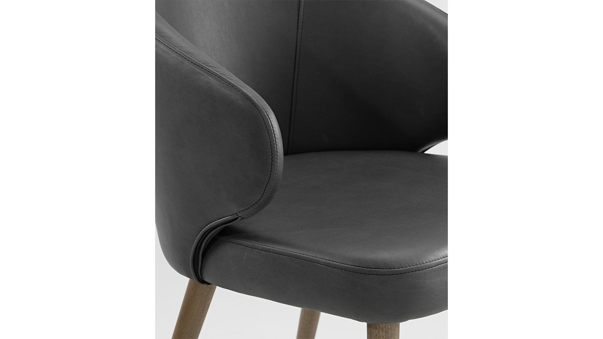 La Nou stol läder antracit