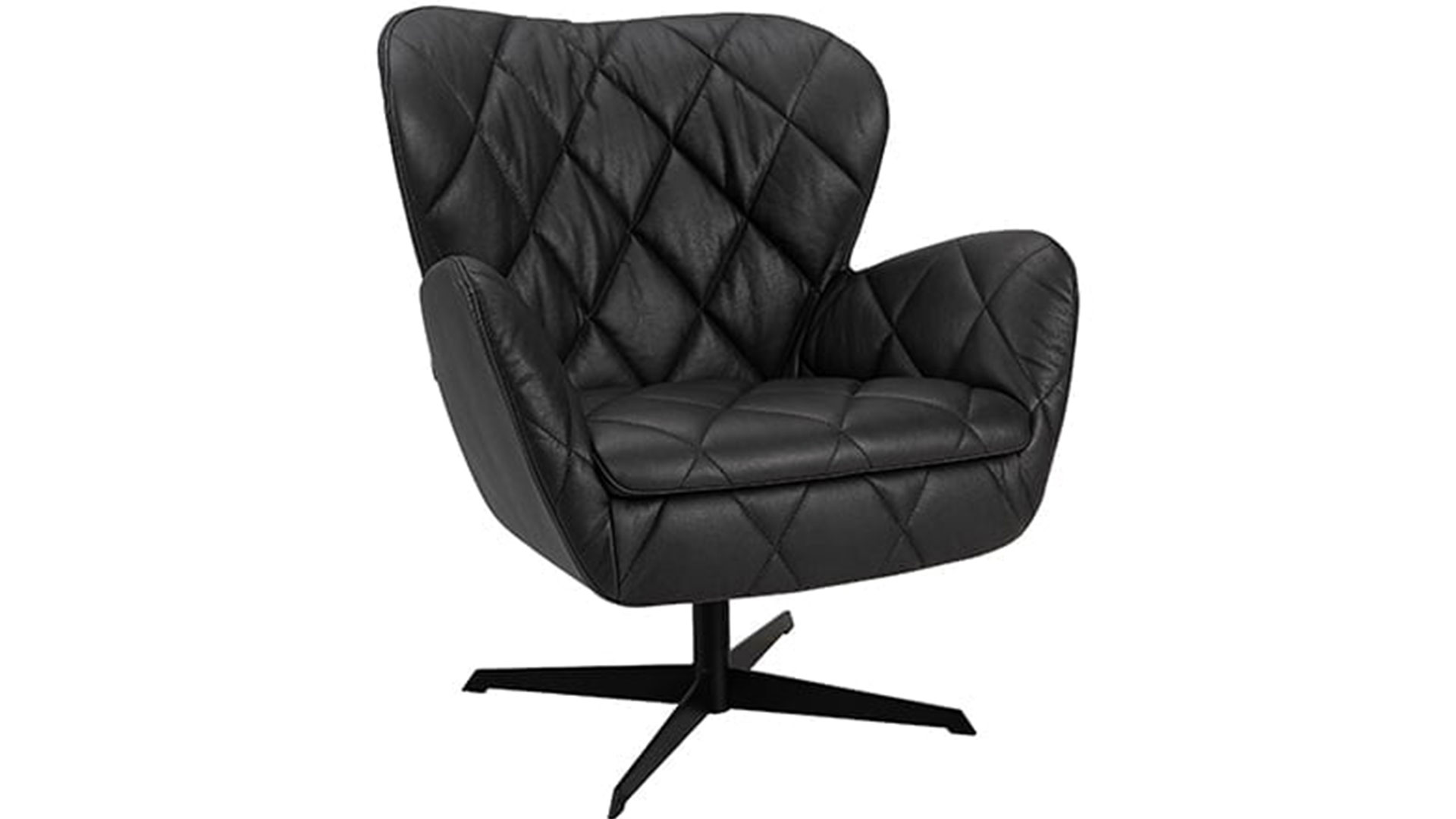 Jade fåtölj läder titanic antracit