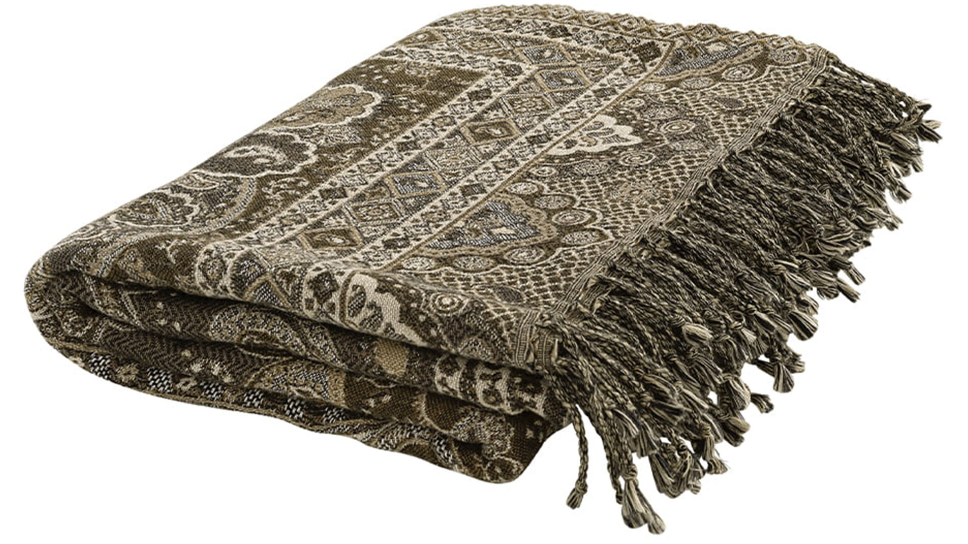 Eroz pläd paisley brown 170x130cm