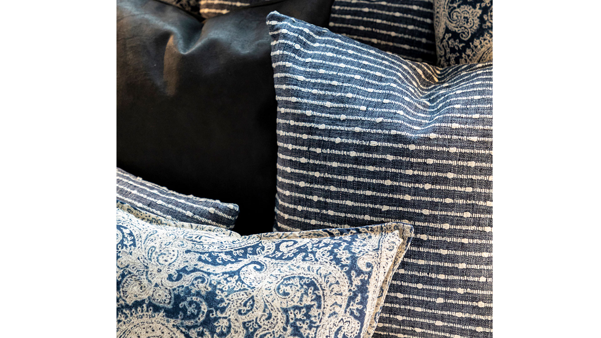 Memory blue kuddfodral 50x50cm