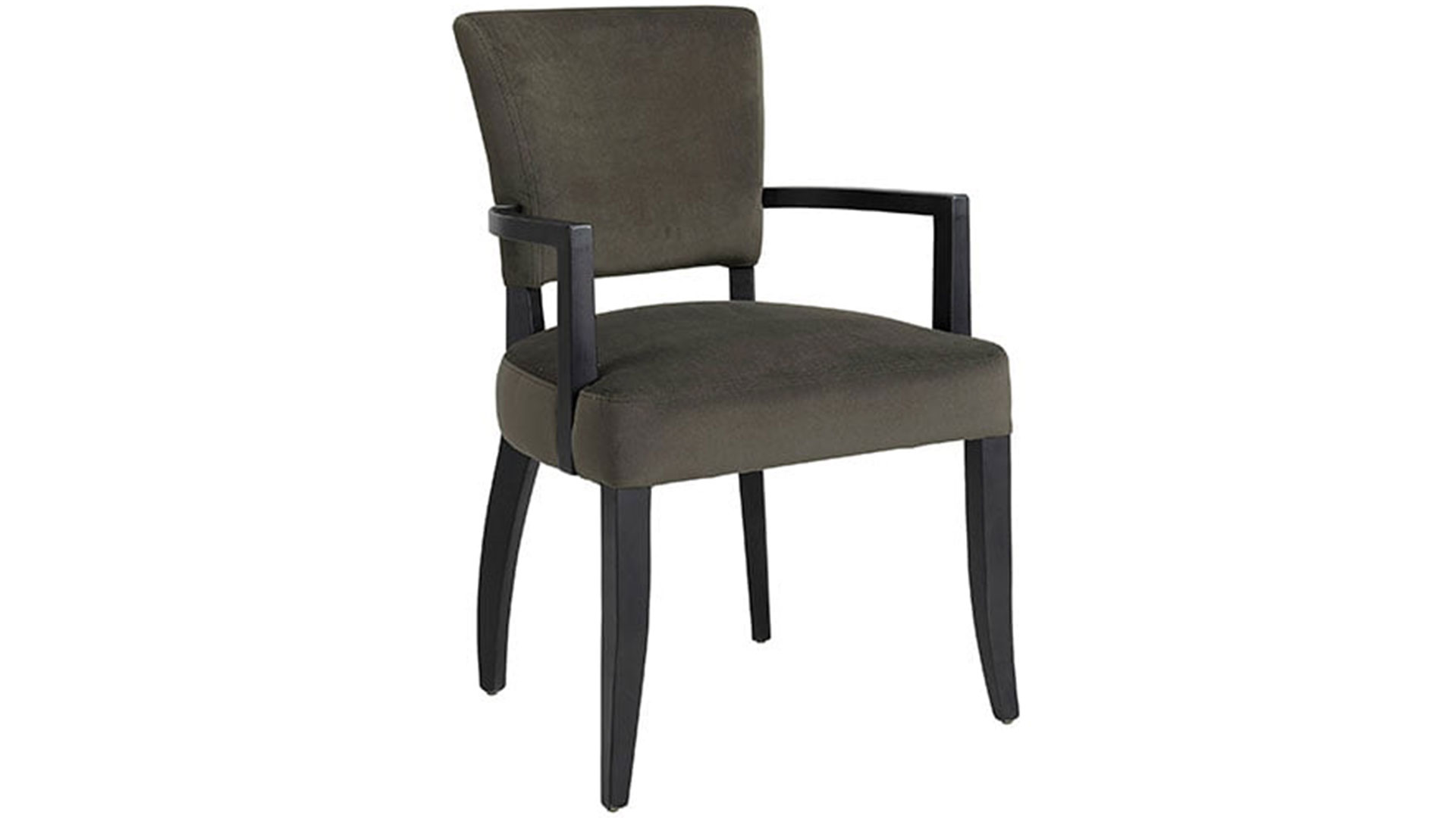 Maggie karmstol velvet dark brown