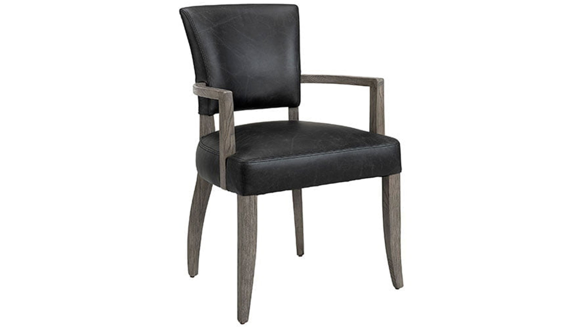 Maggie karmstol svart läder