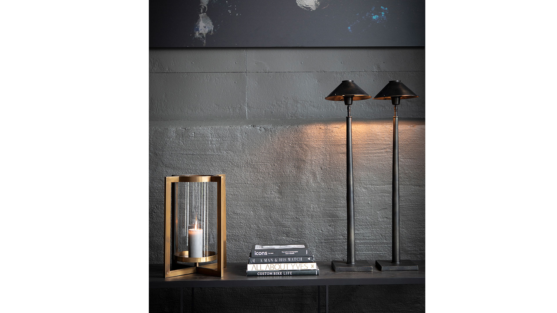 Positano lampfot antique bronze