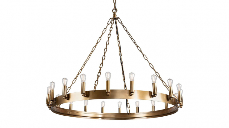 Crown taklampa old brass L