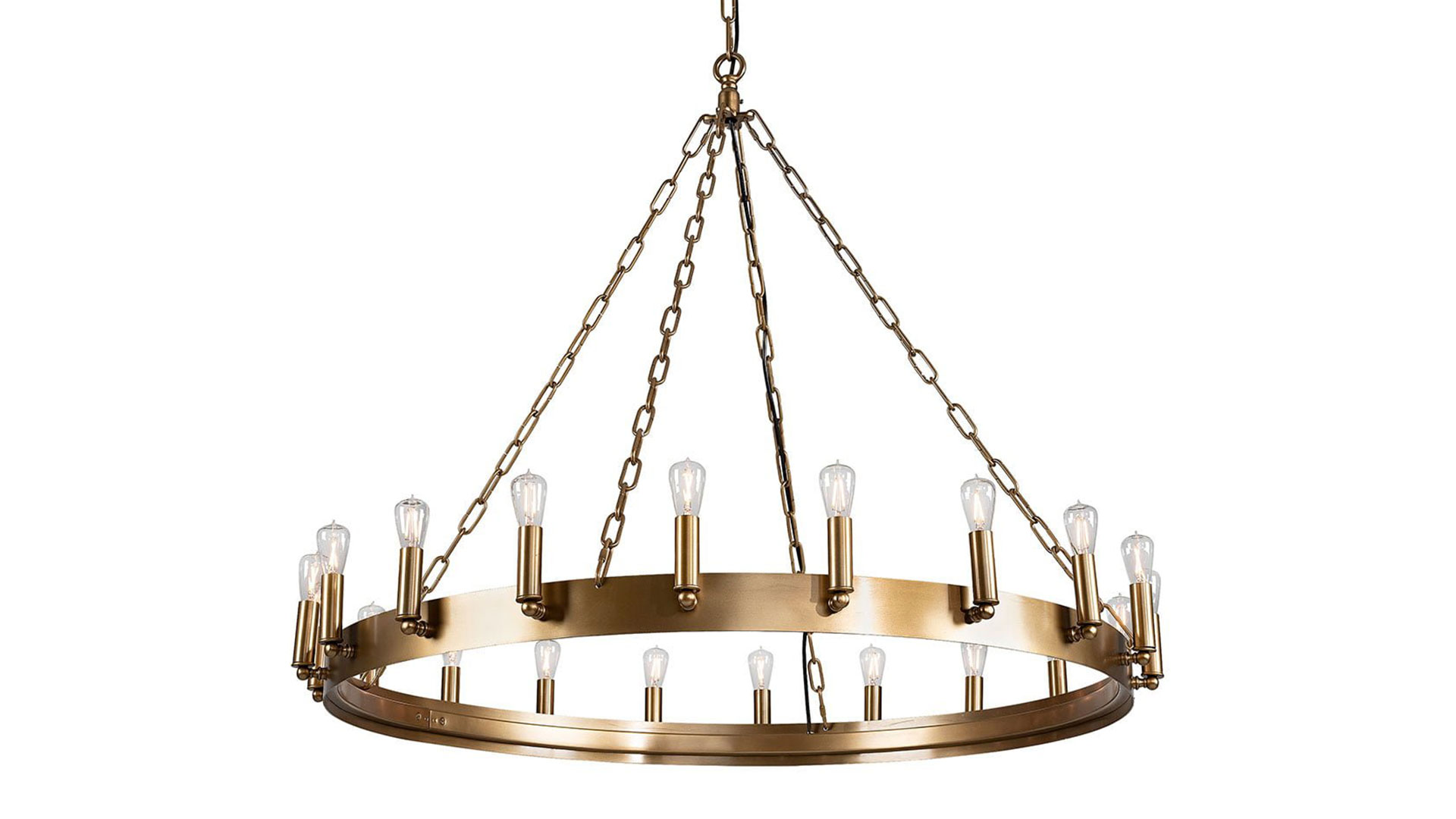 Crown taklampa old brass L