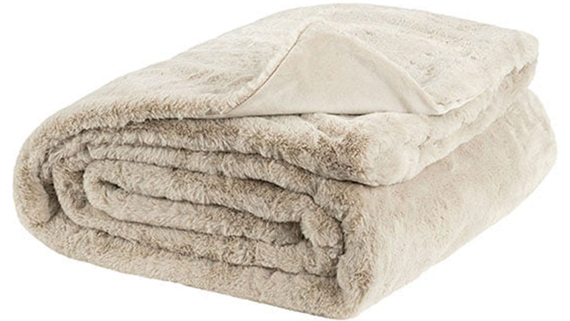 Celine cream pläd fuskpäls 260x150cm