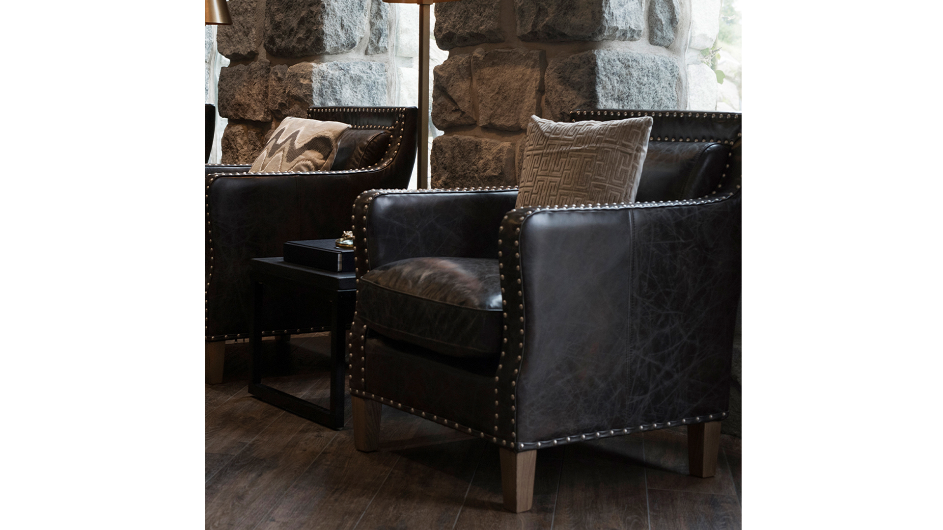 Niizam fåtölj läder fudge