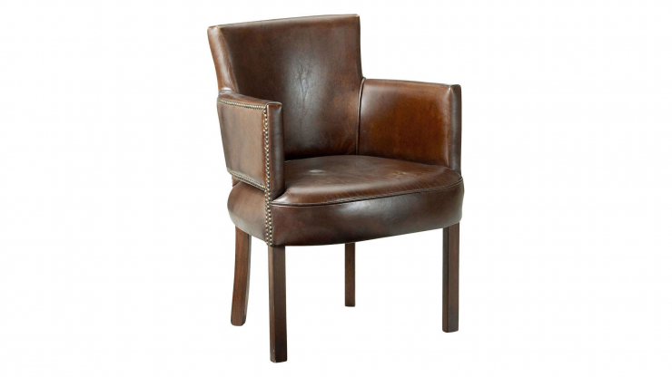 AW04-11712 Newark karmstol leather vintage cigar