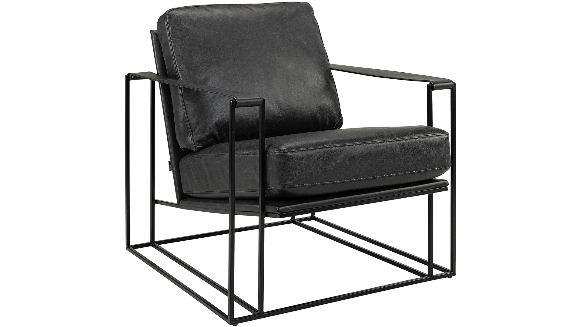 Bellagio fåtölj läder black/black