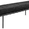 Princetown bänk svart läder 163cm