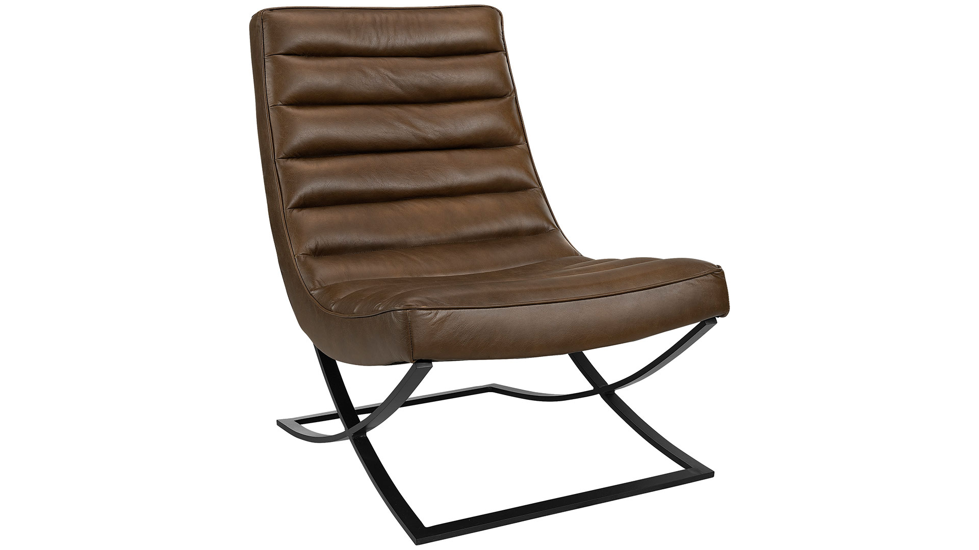 Brooks fåtölj läder chocolate brown