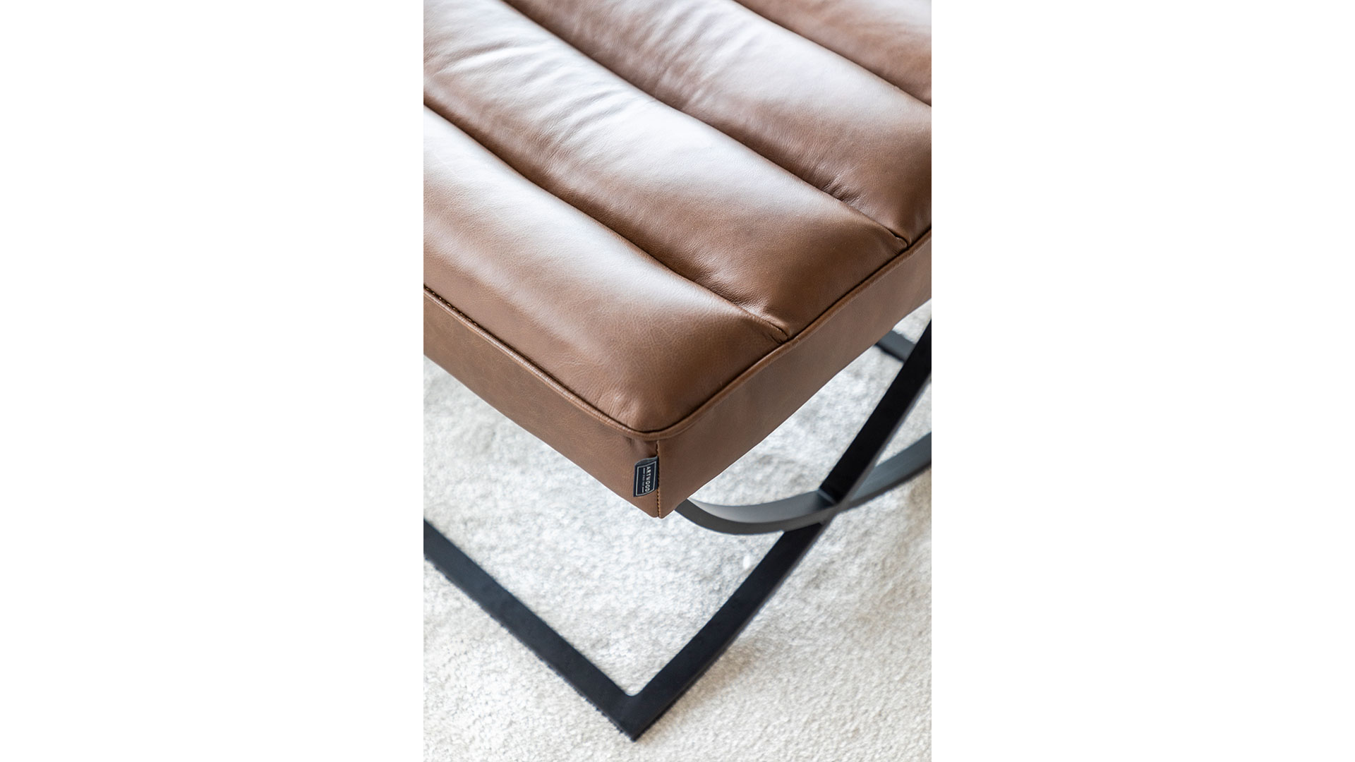 Brooks fotpall läder chocolate brown