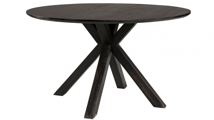 Tree runt matbord black oak 130 cm