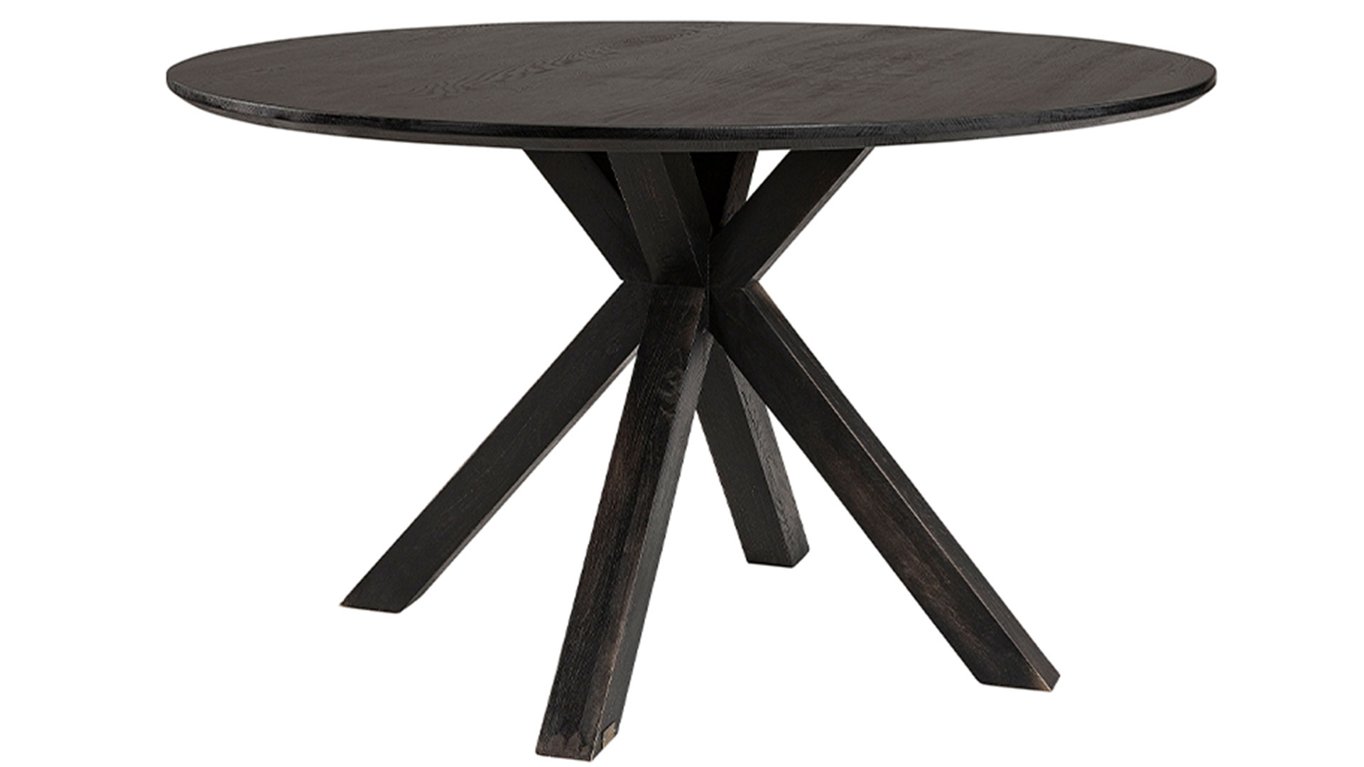 Tree runt matbord black oak 130 cm