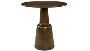 Chloe runt cafébord/sidobord vintage brass