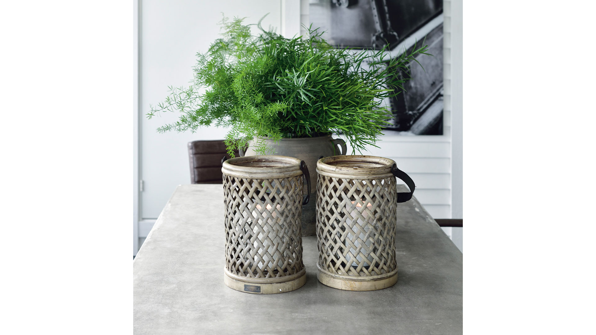 Bamboo ljuslykta vintage