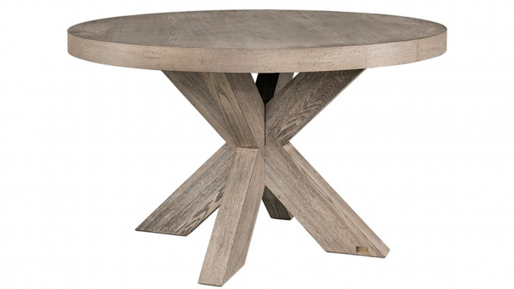 Hunter runt matbord antik grå 130cm