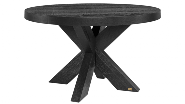 Hunter runt matbord svart 130cm