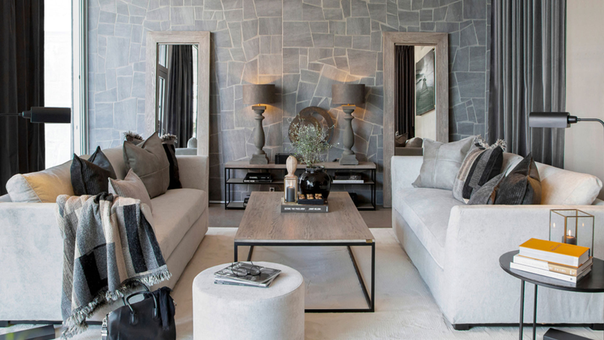 Mason soffbord grå ek 130cm