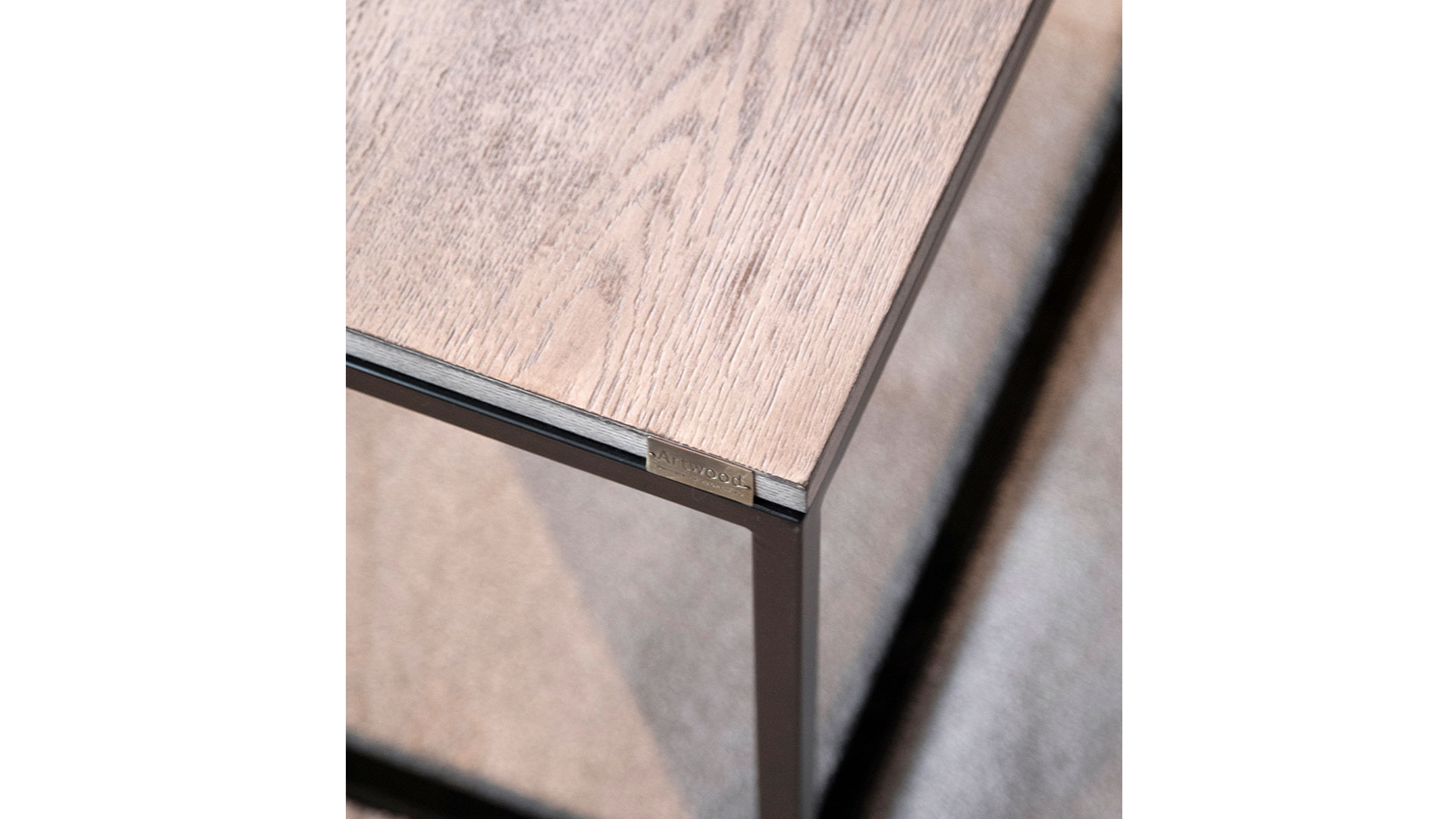 Mason soffbord grå ek 130cm