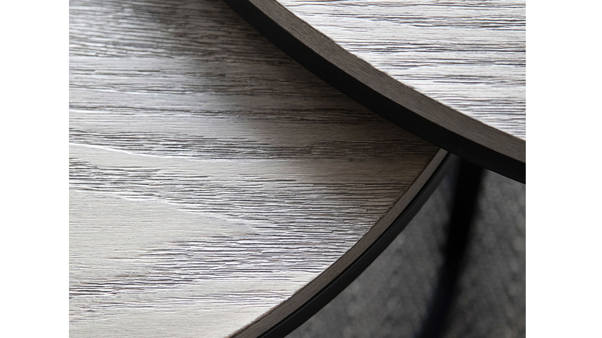 Mason runt soffbord grå ek 2-set