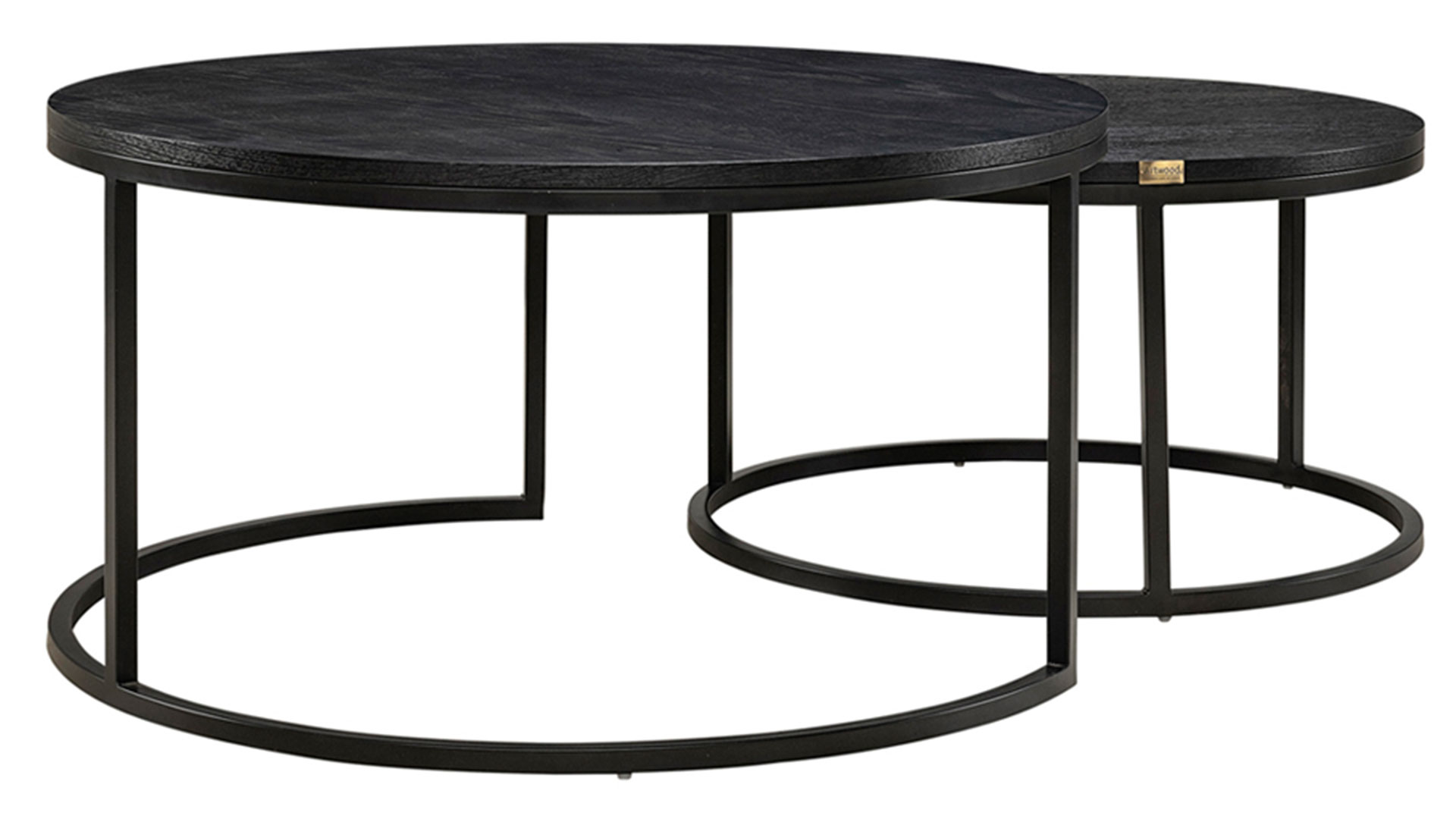 Mason runt soffbord svart 2-set