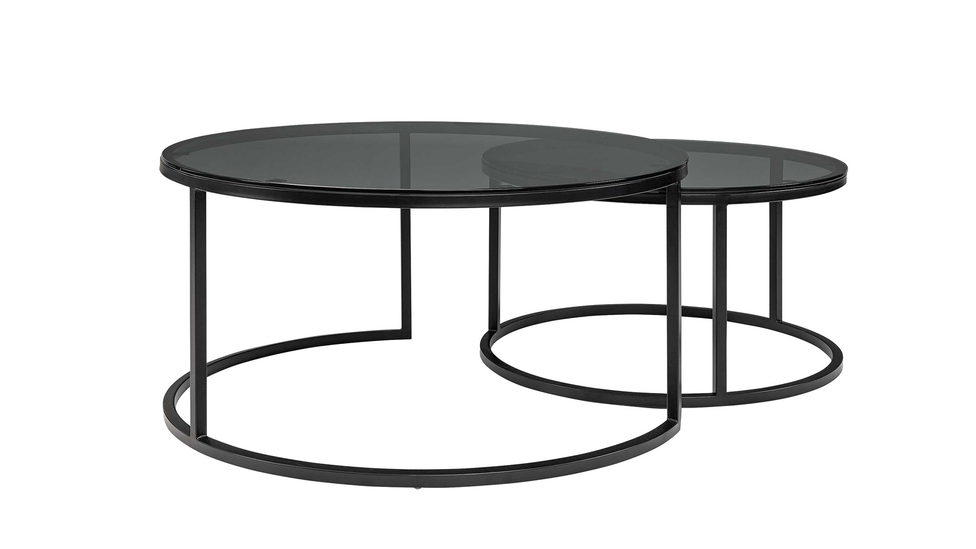 Reeves soffbord svart/glas 2-set