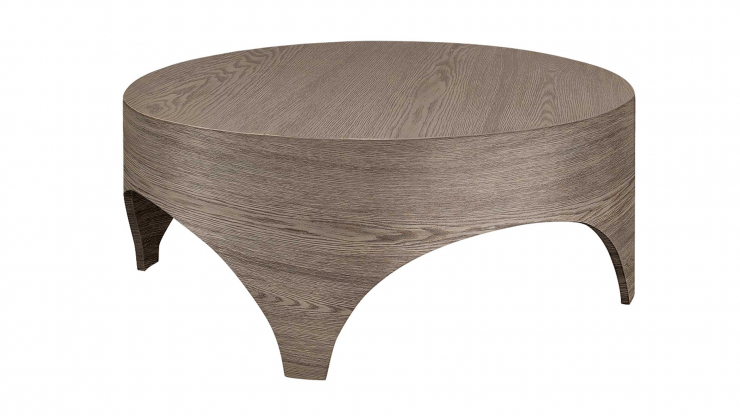 Owen runt soffbord antik grå