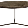 Cedes marble soffbord dark brown 80cm