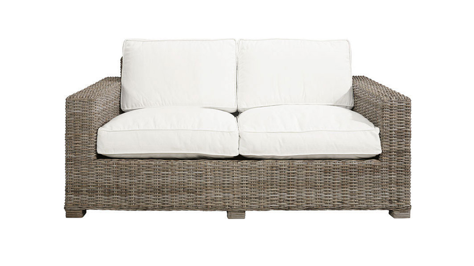 Hudson rottingsoffa 2-sits grey lacak med dynor