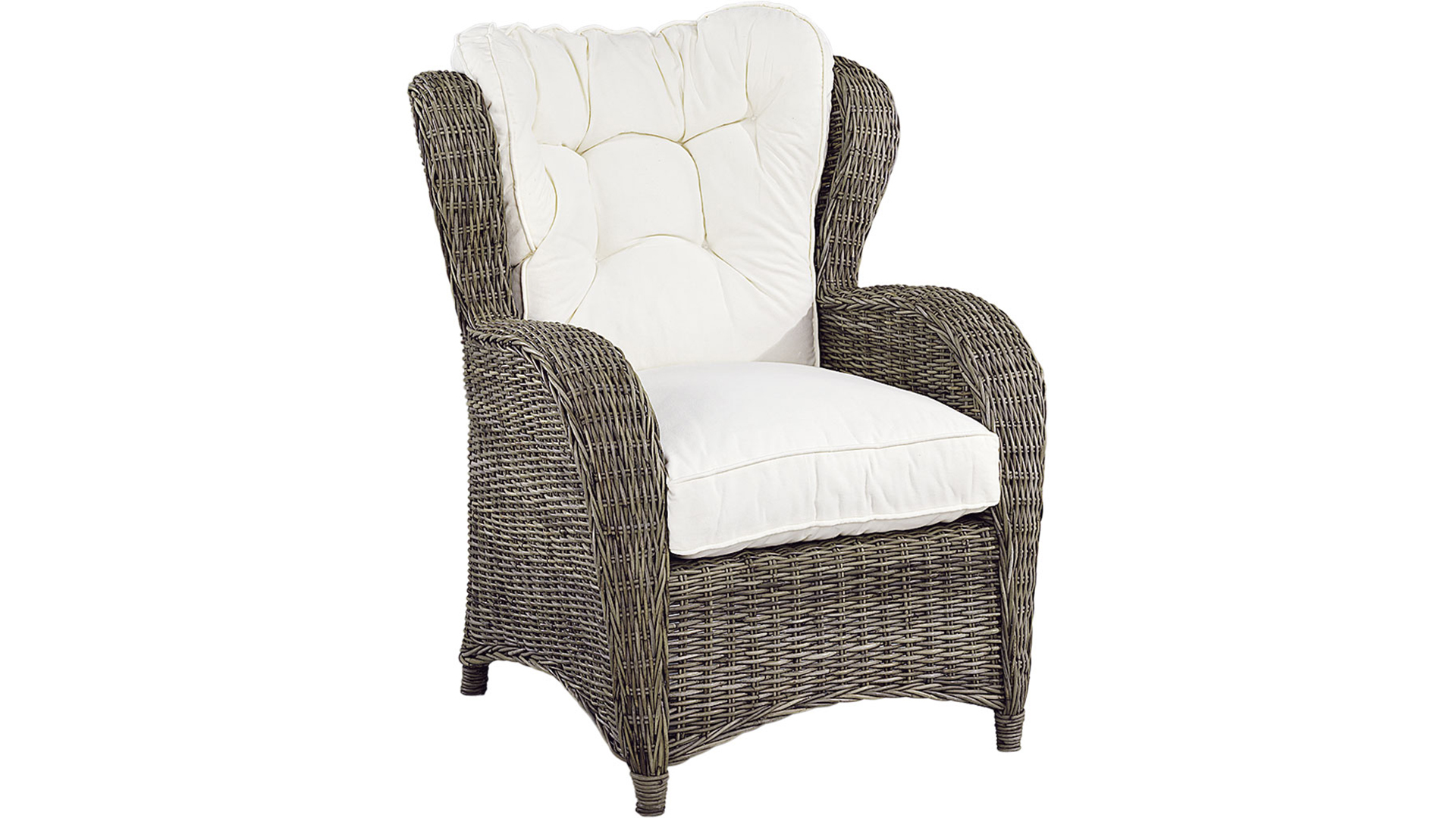 Wingchair fåtölj kubu grey med dyna