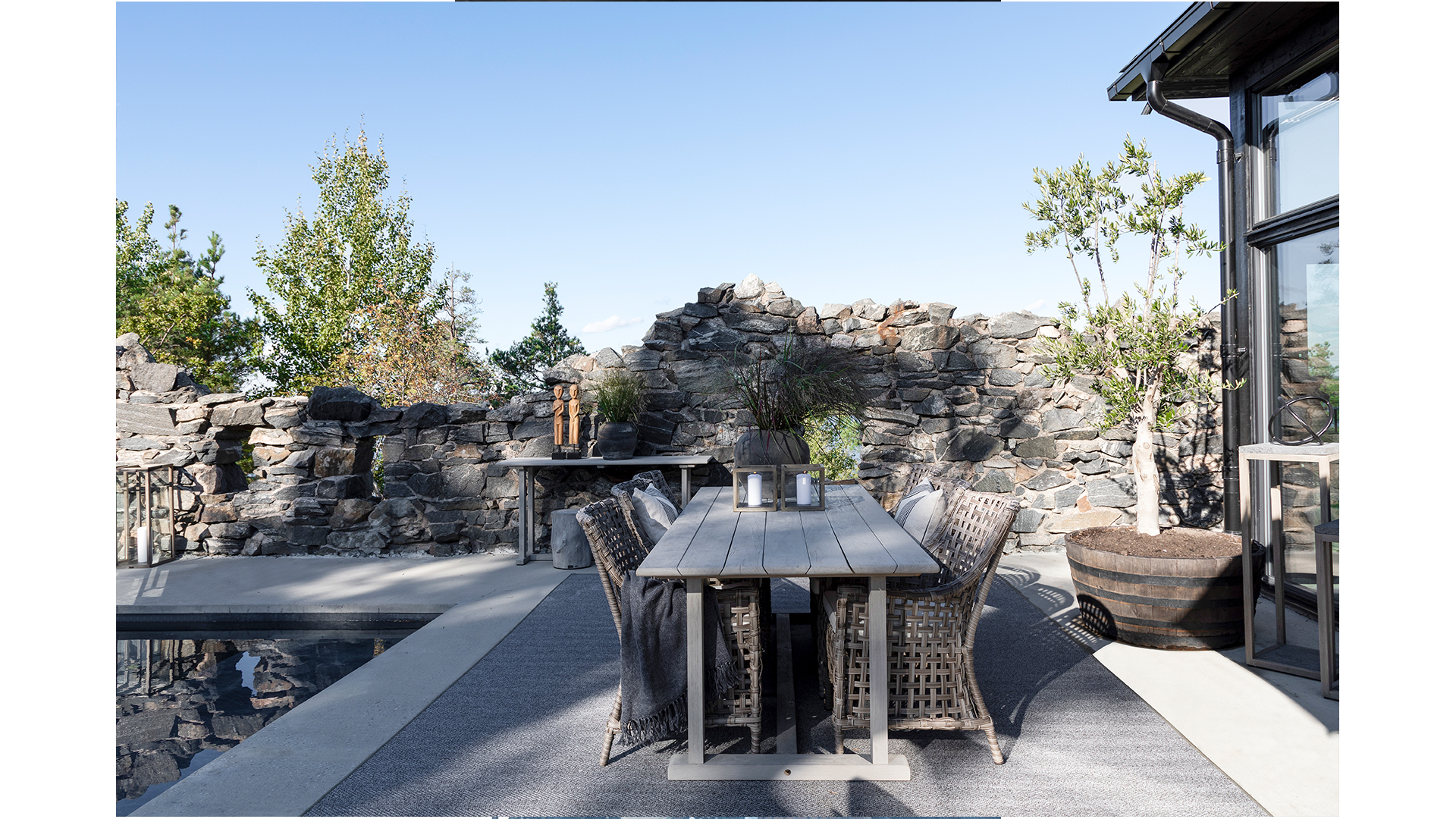 Palermo avlastningsbord charcoal teak