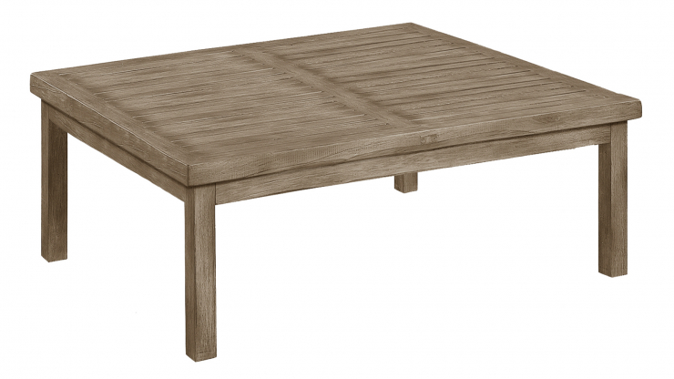 Vintage outdoor soffbord charcoal teak 120cm