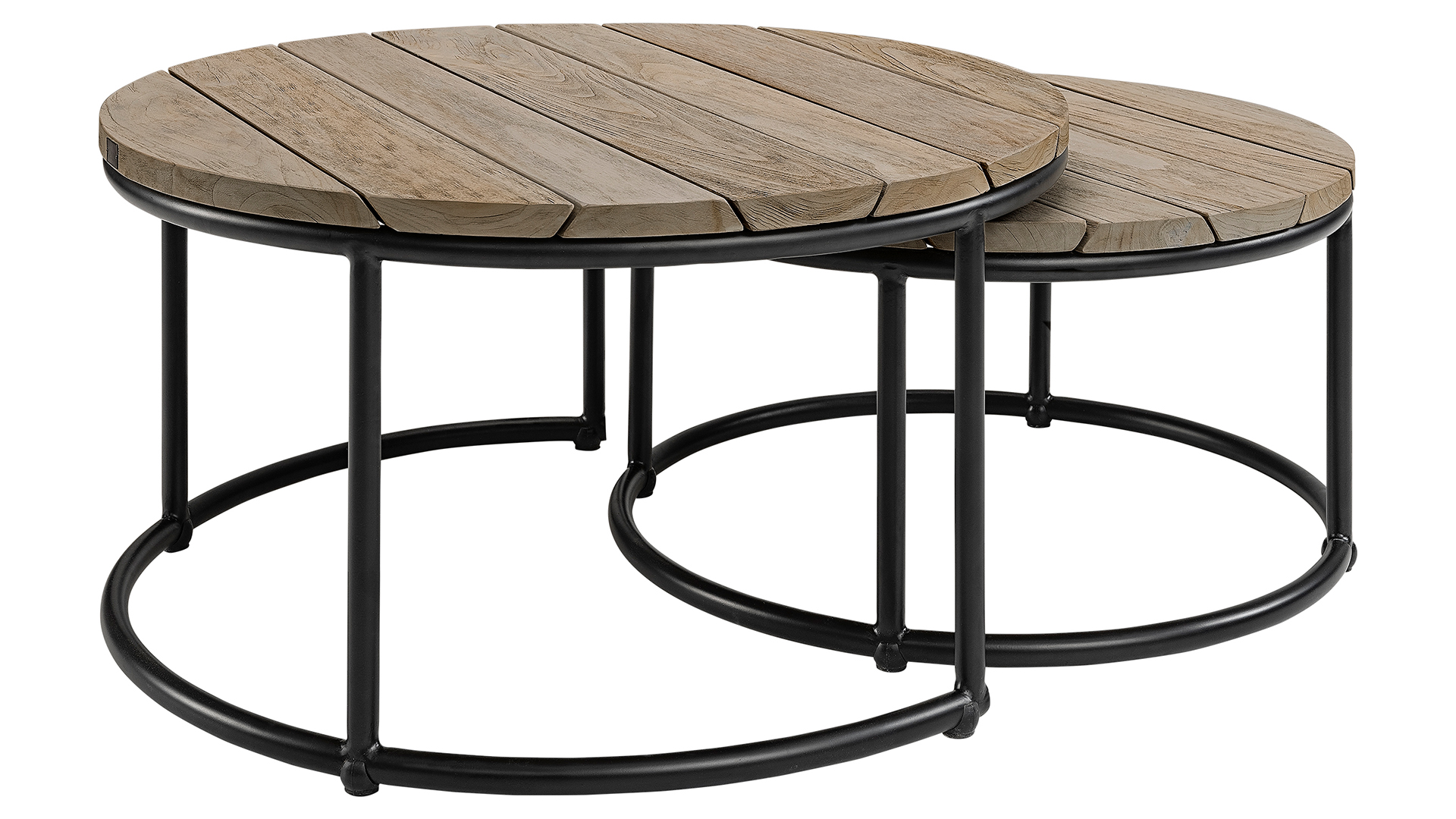 Anson soffbord 2-set charcoal teak