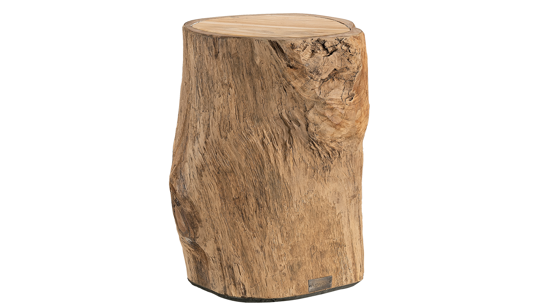 Colorado log sidobord/pall låg teak