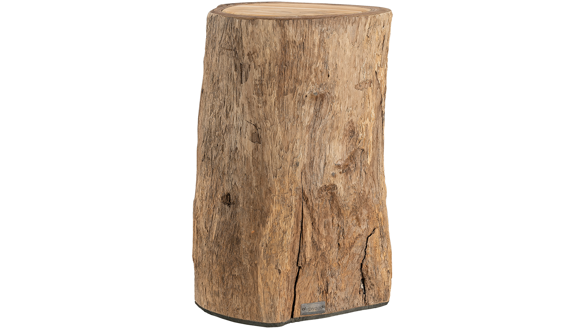 Colorado log sidobord/pall teak hög