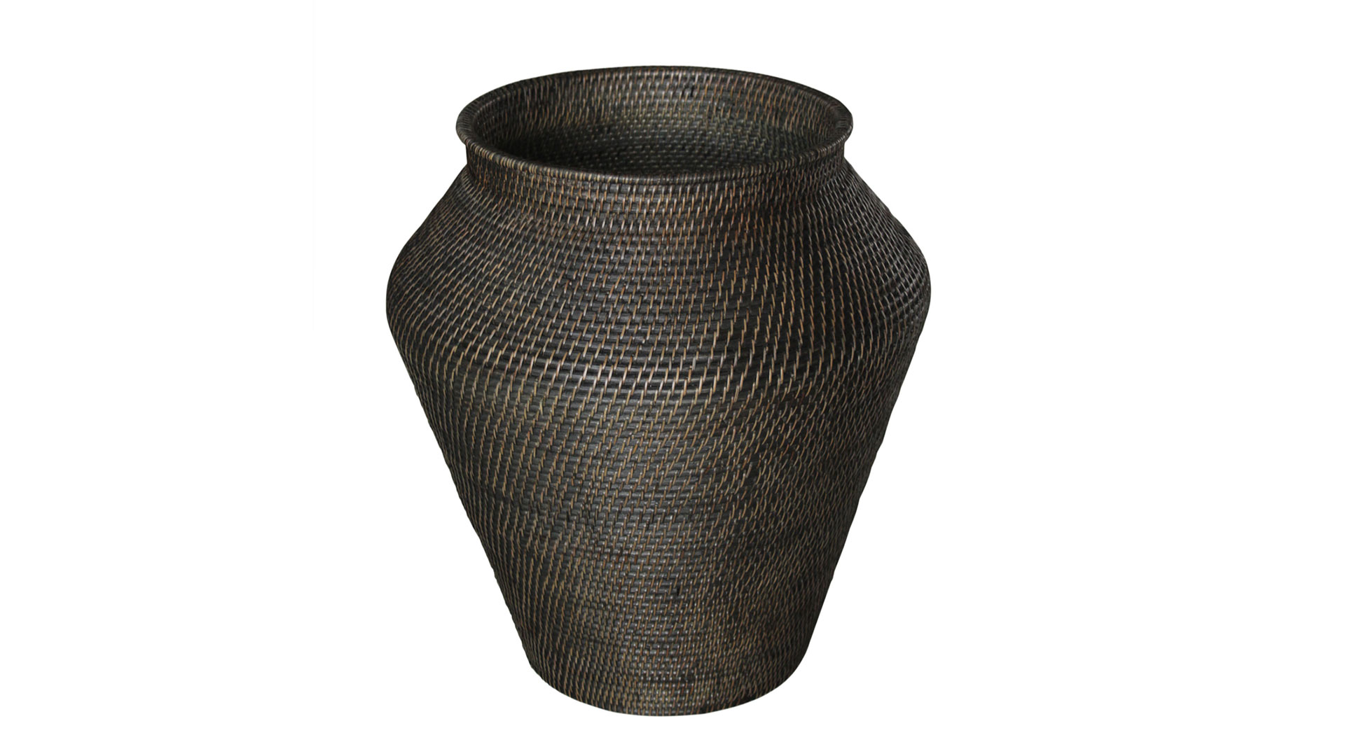 Amazon rund korg snake basket brown L