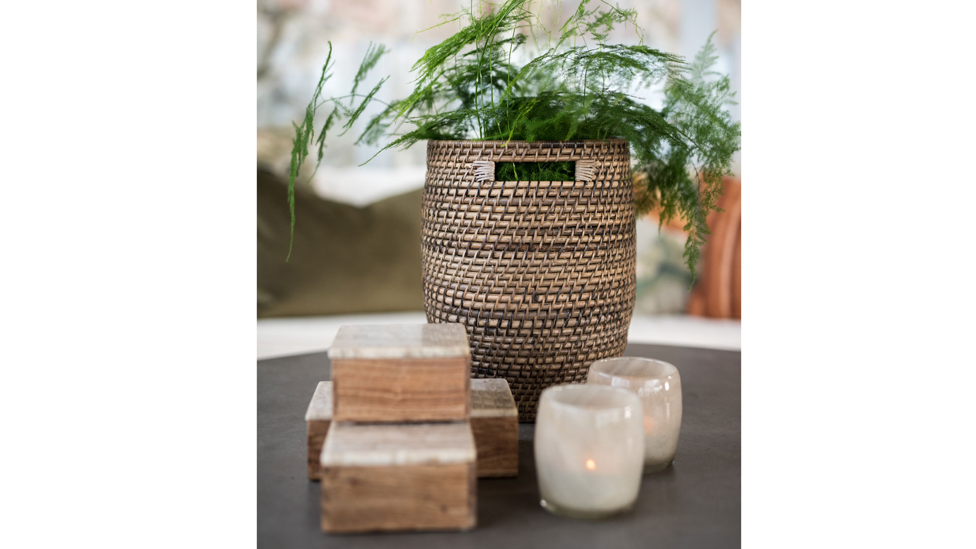 Amazon rund korg natural