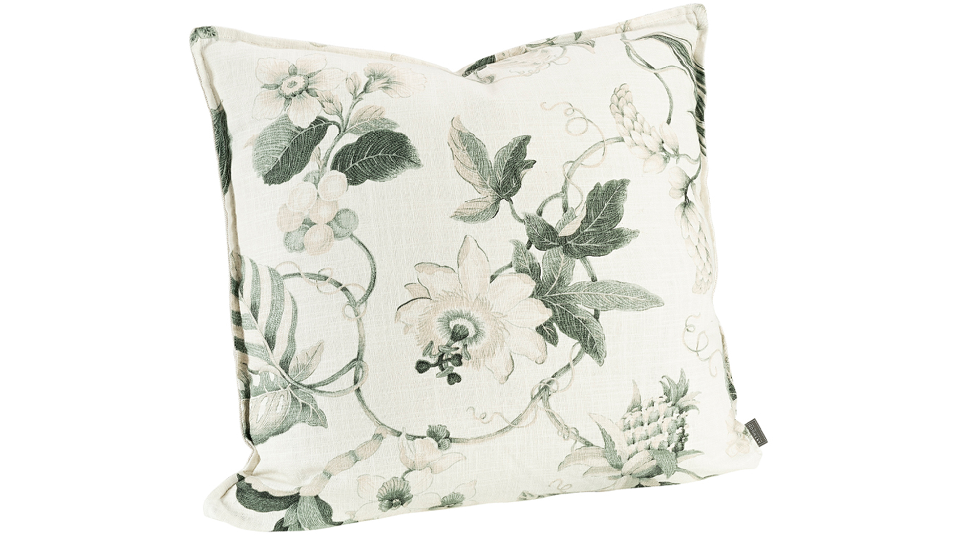 Mabelle off-white/green kuddfodral 50x50cm