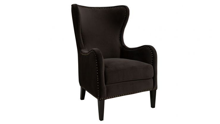 Mischa fåtölj velvet dark brown