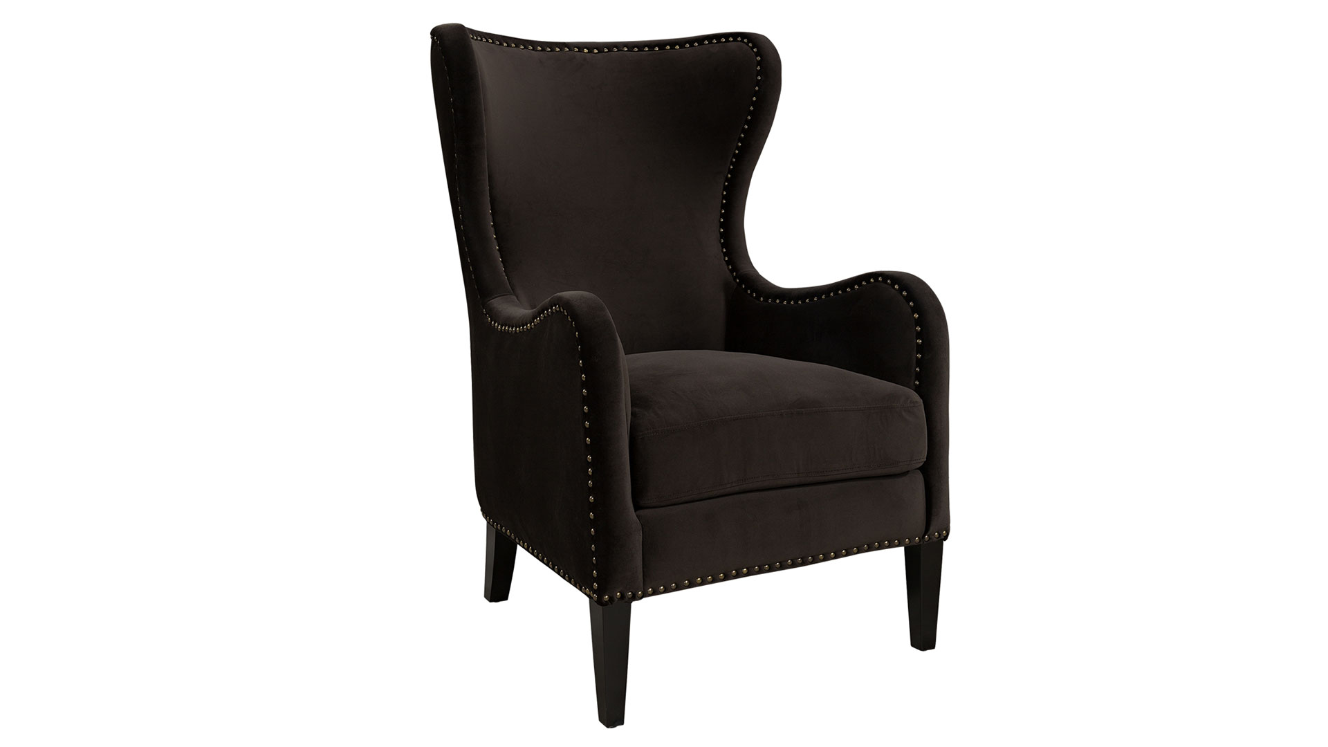 Mischa fåtölj velvet dark brown