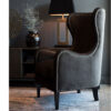Mischa fåtölj velvet dark brown